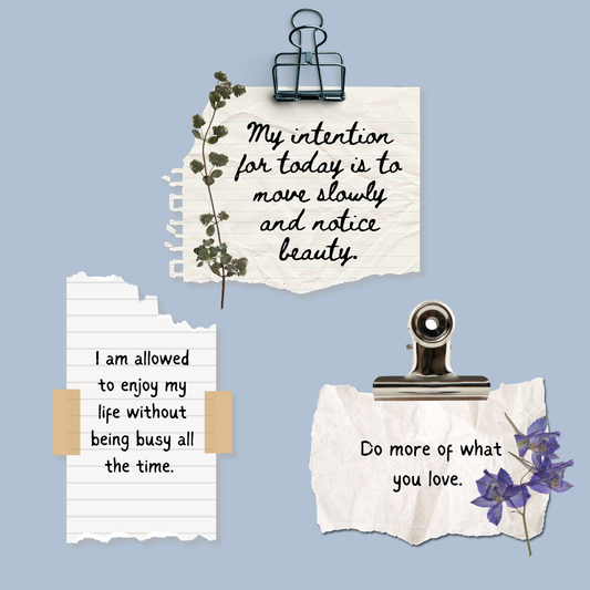 Slow Living Affirmations Printable – Cottagecore Aesthetic - Vintage Paper Ephemera
